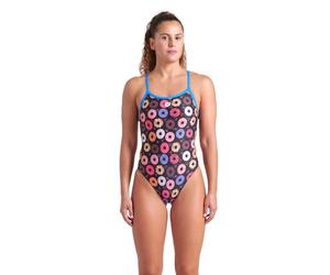 ARENA Women's Performance Funny Prints Collection Donuts Challenge Back Swimsuit One Piece