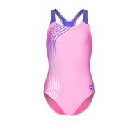 Arena Women's Performance Girls' Sound Track Swim Pro Back Swimsuit Youth Junior Bathing Suit One Piece, Orchid Pink/Indaco Blue, 30