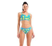 Arena Womens Performance Lemons Bikini Swimsuit Lace Plus Back Bandeau Sports Training Bathing Suit