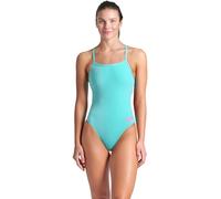 ARENA Women's Performance Solid Team Challenge Swimsuit One Piece, Water/Shocking Pink, 24