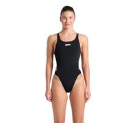 ARENA Women's Performance Sports Swimsuit Solid Tech Back Multi Bathing Suit One Piece, New Black/White, 28