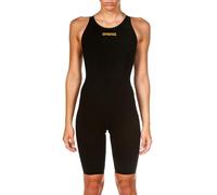 Arena Women's Powerskin Carbon Air² Closed Back Racing Swimsuit, Black/Black/Gold, 32