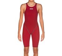 Arena Women's Powerskin St 2.0 Open Back Youth Racing One Piece Swimsuit, Deep Red, 22 UK