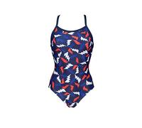 Arena Women's Print Lace Back MaxLife One Piece Athletic Training Swimsuit One Piece Swimsuit (Pack of 1)