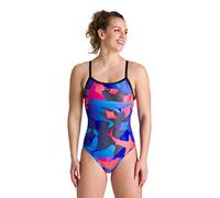 Arena Women's Print Light Drop Back MaxLife One Piece Athletic Training Swimsuit, Shark Camo Black, 22