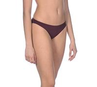 ARENA Women's Rule Breaker Real Brief MaxLife Bikini Bottom Swimsuit, Red Wine-Yellow Star, XX-Small