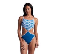 Arena Women's Rule Breaker Swimsuit Twist'n'mi White Multi Blue Co size S | Bodies Outlet | Women | White S