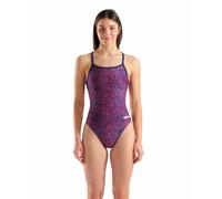 Arena Womens Snakeskin Challenge Back Swimsuit Blue