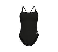Arena Womens Solid Lace Back Swimsuit 36 Black