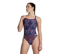 Arena Women's Standard Performance Kikko Pro Challenge Back Swimsuit, Navy/Team Red