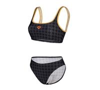 Arena 50th Anniversary Black and Gold Women's Bikini Bralette Two Piece Swimsuit for Casual or Competitive Swimming