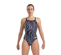 Arena Women's Swimsuit Lightdrop Back Marbled Black Black Multi size 46 | Bodies Outlet | Women | Black 46