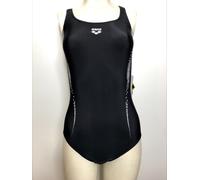Arena Women's Swimsuit Wayline V Back One Piece, Black/White, D44 UK/USA 40
