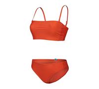 Arena Womens Team Stripe Bikini Bandeau Two Pieces, Calypso Coral, L EU
