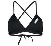 Arena Womens TEAM SWIM TOP TIE BACK SOLID, Black-white, 38 EU