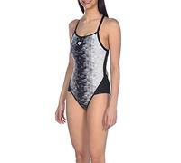 Arena Women's Superfly Back MaxLife One Piece Swimsuit, Triangle Prism Black, 28