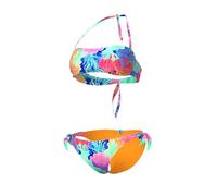 ARENA Women's Water Print Bandeau Bikini Coral