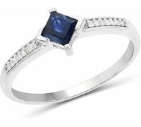 ArenaGems Handmade Blue Saphire Sterling Silver Ring For Women, Silver Indian Style Gift Band (10)