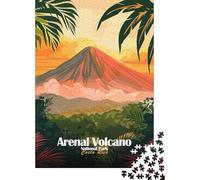 Arenal Volcano National Park Costa Rica 1000 Piece Jigsaw Puzzle, Historic Square Architecture, Screen-Free Fun, Matte Printed Jigsaw, for Travel Lovers, 70x50cm/1000pcs