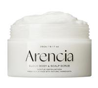 Arencia Fresh Cloud Sea Salt Body & Scalp Scrub (White) - Gentle Exfoliation for Softer, Refreshed Skin and Scalp, Korean Skin Care
