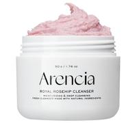 Arencia Rosehip Brightening Rice Mochi Face Cleanser & Daily Scrub - Moisturizing, Exfoliating & Deep-Cleansing - All Skin Types with Rice Powder & Rice Water (50g)