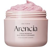 Arencia Rosehip Brightening Rice Mochi Face Cleanser & Daily Scrub - Moisturizing, Exfoliating & Deep-Cleansing - All Skin Types with Rice Powder & Rice Water (120g)