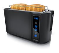 Arendo - 4 Slice Long Slot Toaster - Touch Panel - Remaining Time Display - Double Wall Housing ? with Warming Rack ? 7 Browning Settings ? Auto Bread