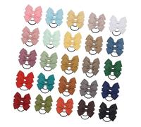 arenmi 40 Pieces Grosgrain Ribbon Hair Bows Elastic Scrunchies Hair Ties for Baby Girls Infants Practical Hair Bands Hair Accesory