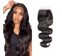Arenshxc 4x4 Lace Closure Real Hair Lace Closure Natural Black Closure Bresilienne Lisse Femme Top Swiss Lace Free Part With Natural Hairline Baby Hair 22 Inches