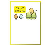 aren't You A Bit Big to Be On The Eggs-Box Dad? Funny Father's Day or Dad Birthday Card