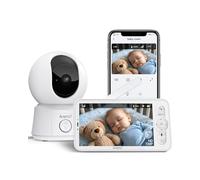 ARENTI 1080P Wifi Baby Monitor with Camera and App,Night Vision,Split Screen,3350mAh Battery,Pan Tilt,Auto Tracking,300m Long Range,Temperature Sensor,Cry&Motion Detection,Two Way Audio,Lullabies