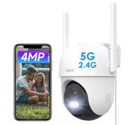 ARENTI 5Ghz&2.4Ghz Pan/Tilt Outdoor Security Camera,2.5K 4MP Wifi CCTV Camera,360° PIR Human Motion Detection,Colorful Night Vision,Light Alarm,Two -Way Talk,IP65,for Cameras House Security