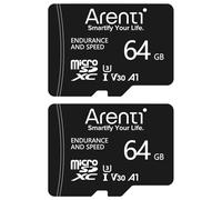 ARENTI 64GB microSDXC Memory Card for Arenti Security Cameras AInanny/B2/P2/O3/OP1/GO2/W2, C10, U3, V30,Pack of 2