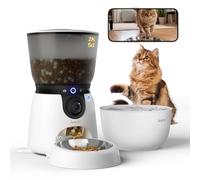 ARENTI Automatic Cat Feeder with Camera and Water Fountain,5GHz&2.4G WiFi Cat Food Dispenser with App Control,4.5L Timed Dry Food Dispenser for Dogs and Cats, Low Food & Blockage Sensor, 2-Way Audio