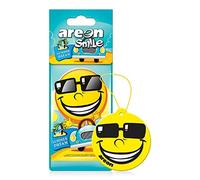 AREON ASD23 Funny Car Air freshener Emoji Hanging Summer Dream Scent, Best Car Odor Eliminator, Odd Gifts, Paper Hanging Ornaments, Long Lasting Scent for Car or Home -12 Pack