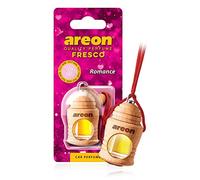 Areon Fresco Car Air Freshener Hanging Romance Perfume Diffuser Glass Bottle Mini Wood Pendant Liquid Scent Long Lasting Home Office Room Van 3D 4ml Pack of 1