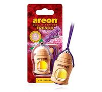 Areon Fresco Car Air Freshener Lilac Perfume Diffuser Hanging Glass Bottle Mini Wood Pendant Liquid Flower Scent Long Lasting Home Office Room Van 3D 4ml Pack of 1