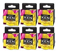 AREON Ken Car Air Freshener Vanilla Bubble Gum Tin Top Up Adjustable Vented Lid Multi Pack of 2