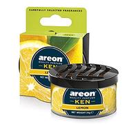 AREON Ken Lemon Car Air Freshener, Tin Can, Vented Lid, Long Lasting, Adjustable Vented Lid, 3D Pack of 1