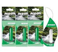 Areon Liquid Car Air Freshener Mountain Fresh Hanging Pendant Perfume Long Lasting 3D 5 ml Multi Pack Set of 3