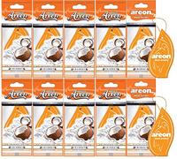 Areon Mon Car Air Freshener Coconut Hanging Orange Tropical Sweet Set Multi Pack of 3