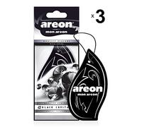 AREON Mon Car Air Freshener Hanging Black Crystal Set Multi Pack of 3