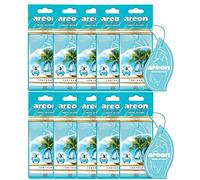 Areon Mon Car Air Freshener Hanging Tortuga Tropical Blue Set Multi Pack of 10