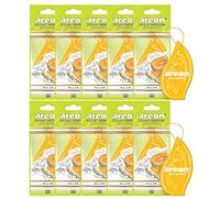 AREON Mon Car Air Freshener Melon Sweet Hanging Yellow Set Multi Pack of 10