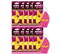 AREON Mon Car Air Freshener Vanilla Bubble Gum Pink Sweet Hanging Set Multi Pack of 10