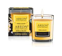 areon Premium Collection Scented Candle in Glass Burn Time up to 25 Hours Vanilla Black