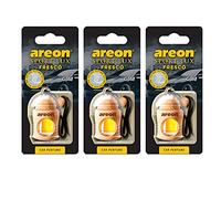 AREON Sport Lux Gold Bottle Liquid Car Air Freshener, 3x4ml, Lemon, Black/Gold