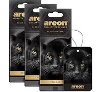 AREON WILD - Hanging Custom Cute Funny Car Air Freshener for Home & Office - Premium Cologne Perfume with Natural Fragrances - Long Lasting, Fresh, Luxurious Scent - Stylish Design - Black Panther
