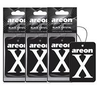 AREON X Version Car Air Freshener Black Crystal Mirror Hanging Set Multi Pack of 3