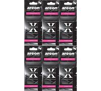 AREON X Version Car Air Freshener Bubble Gum Sweets Mirror Hanging Black Set Multi Pack of 6
